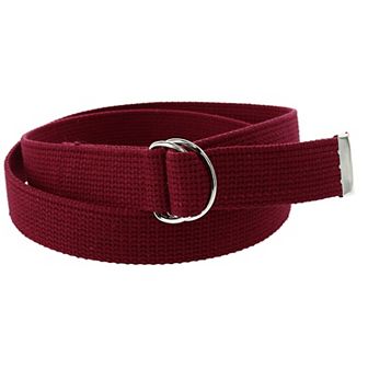 CTM Cotton Web Belt with D Ring Buckle