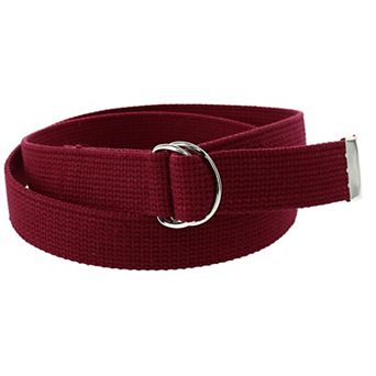CTM Cotton Web 1.25 Inch Belt with D Ring Buckle