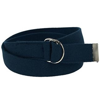 CTM Cotton Web 1.25 Inch Belt with D Ring Buckle