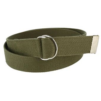 CTM Cotton Web 1.25 Inch Belt with D Ring Buckle