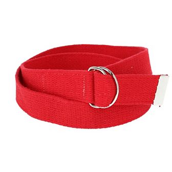CTM Cotton Web Belt with D Ring Buckle