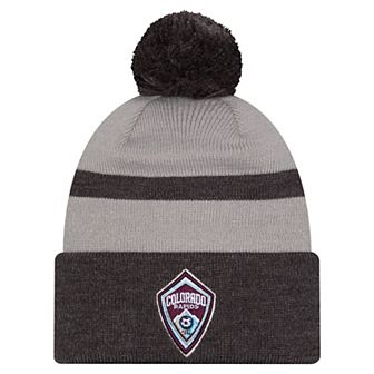 Men's New Era Black Colorado Rapids 2025 Kickoff Cuffed Knit Hat with Pom