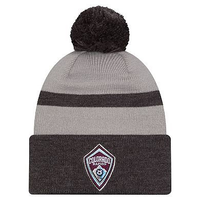 Men's New Era Black Colorado Rapids 2025 Kickoff Cuffed Knit Hat with Pom