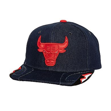 Men's Mitchell & Ness Denim Chicago Bulls Day 6 Snapback Hat