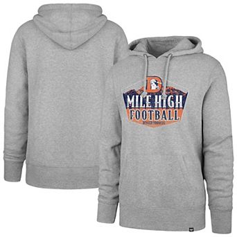 Men's '47 Gray Denver Broncos Headline Pullover Hoodie