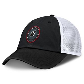 Men's Fanatics Black/White New Jersey Devils Averie Trucker Adjustable Hat