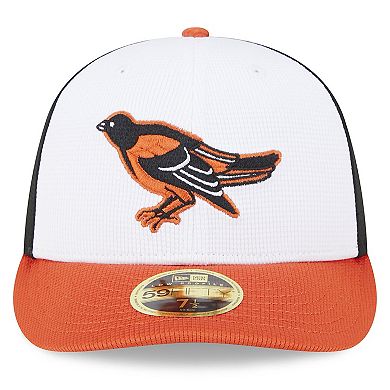 Men's New Era White Baltimore Orioles 2024 Batting Practice Low Profile 59FIFTY Fitted Hat