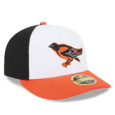 Men's New Era White Baltimore Orioles 2024 Batting Practice Low Profile 59FIFTY Fitted Hat
