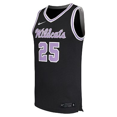 Men's Nike #25 Black Kansas State Wildcats Replica Basketball Jersey