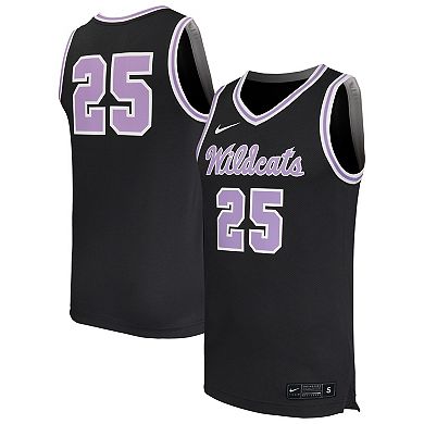 Men's Nike #25 Black Kansas State Wildcats Replica Basketball Jersey