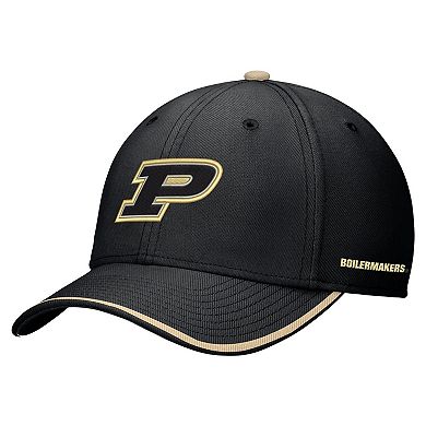 Men's Nike Black Purdue Boilermakers Rise Performance Flex Hat