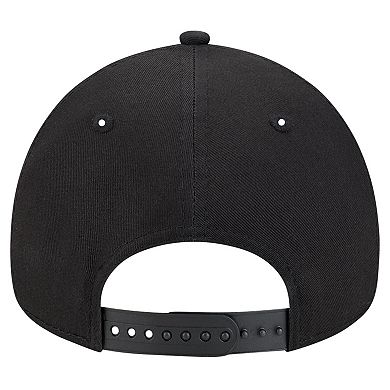 Men's New Era Black Atlanta Braves Tonal Pop 9FORTY A-Frame Adjustable Hat