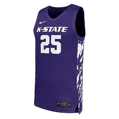 Men's Nike #25 Purple Kansas State Wildcats Replica Basketball Jersey