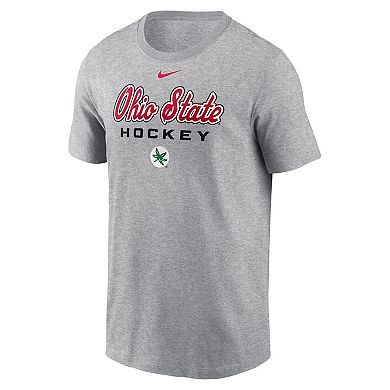 Men's Nike Gray Ohio State Buckeyes Hockey T-Shirt
