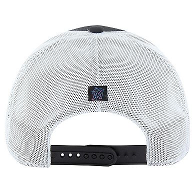 Men's '47 Black Miami Marlins Downburst Trucker Adjustable Hat