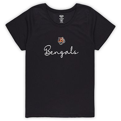 Women's Concepts Sport Cincinnati Bengals Plus Size Script Top & Pants Sleep Set