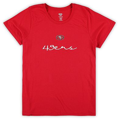 Women's Concepts Sport San Francisco 49ers Plus Size Script Top & Pants Sleep Set