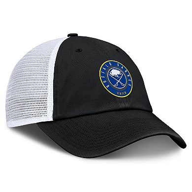 Men's Fanatics Black/White Buffalo Sabres Averie Trucker Adjustable Hat