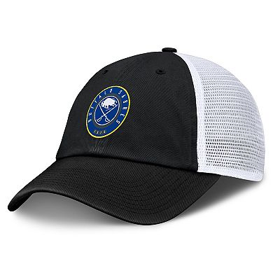 Men's Fanatics Black/White Buffalo Sabres Averie Trucker Adjustable Hat
