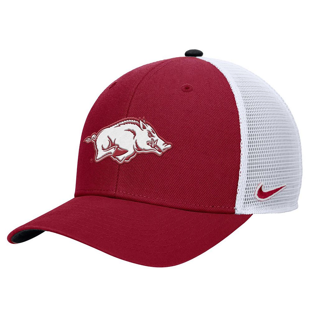 Men's Nike Cardinal Arkansas Razorbacks Rise Adjustable Trucker Hat