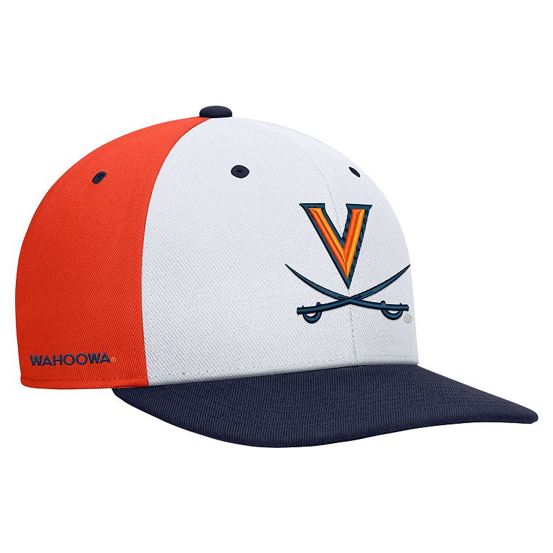 Men's Nike White/Orange Virginia Cavaliers Pro Performance Snapback Hat, 