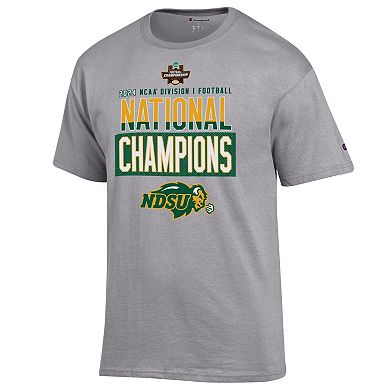 Men's Champion Gray NDSU Bison 2024 NCAA FCS Football National Champions Locker Room T-Shirt