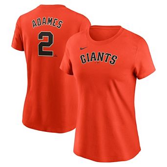Women's Nike Willy Adames Orange San Francisco Giants Fuse Name & Number T-Shirt