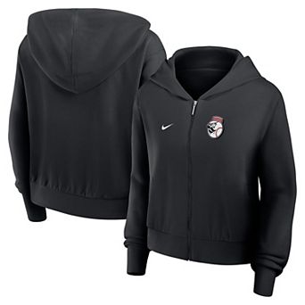 Women's Nike Black Cincinnati Reds Chill Full-Zip Hoodie