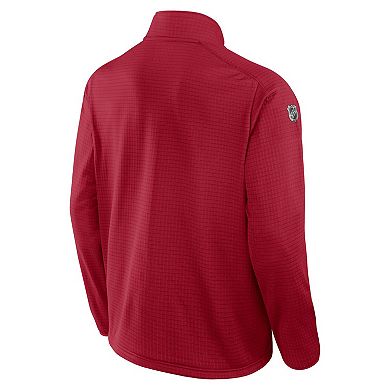 Men's Fanatics Red Montreal Canadiens Authentic Pro Rink Quarter-Zip Jacket