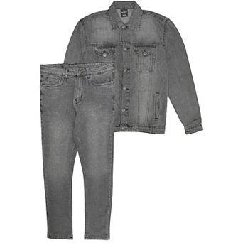 Men's Denim Classic Jean Suit 2 pc Outfit Jacket & Pants
