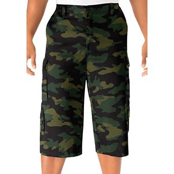 KingSize Men's Big & Tall 17 Side Elastic Cargo Shorts