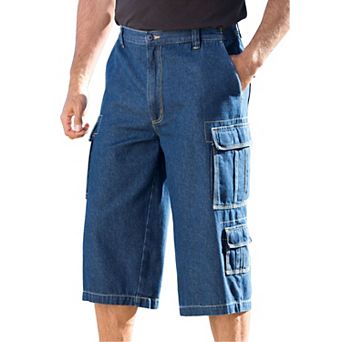 KingSize Men's Big & Tall 17 Side Elastic Cargo Shorts
