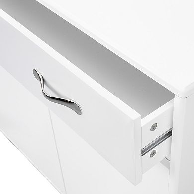 Wood 52.56 in. Sideboard with 3 Drawers and 3 Doors