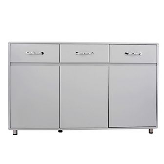 Wood 52.56 in Sideboard with 3 Drawers and 3 Doors