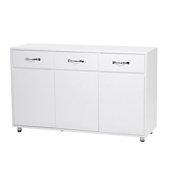 Wood 52.56 in Sideboard with 3 Drawers and 3 Doors