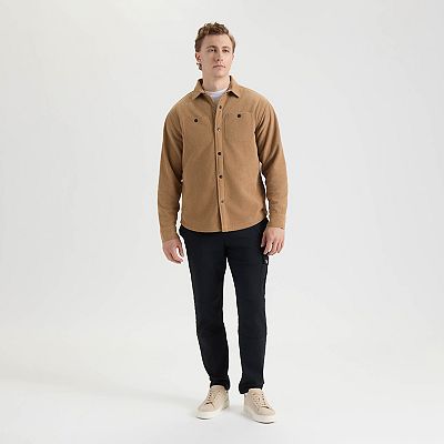 Men's Matix Sherpa Lined Corduroy Flannel Shacket