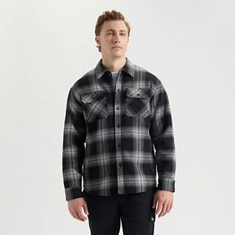 Men's Matix Sherpa Lined Buffalo Check Flannel Shacket