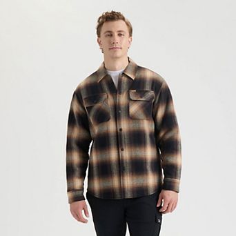 Men's Matix Sherpa Lined Buffalo Check Flannel Shacket