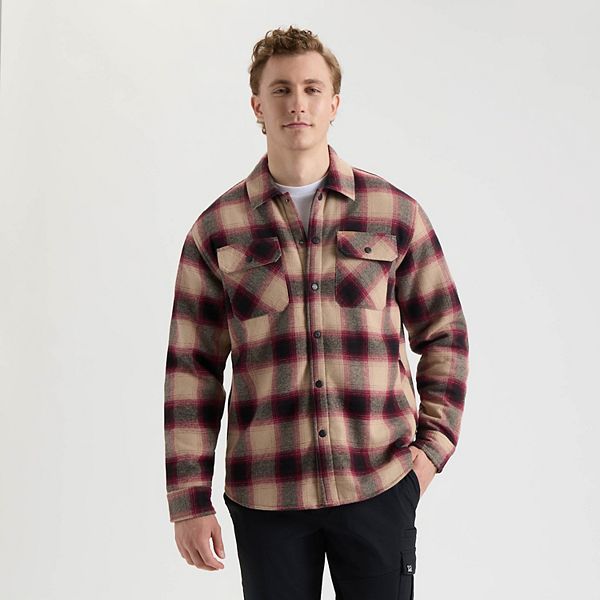 Men's Matix Sherpa Lined Buffalo Check Flannel Shacket