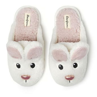 Dearfoams Shay Holiday Women's Bunny Scuff Slippers