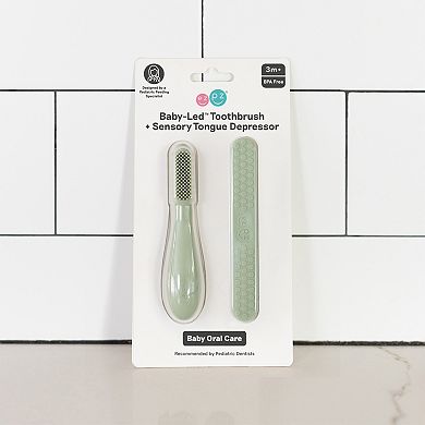 ezpz Baby-Led Toothbrush & Tongue Depressor 2-pc. Set