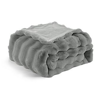 Home Soft Things Bubble Textured Faux Fur Throw Blanket