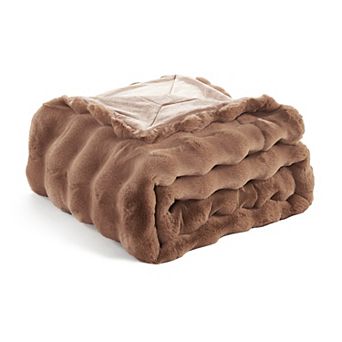 Home Soft Things Bubble Textured Faux Fur Throw Blanket