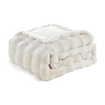 Home Soft Things Bubble Textured Faux Fur Throw Blanket