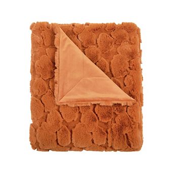 Home Soft Things Cloud Carved Faux Fur Throw Blanket