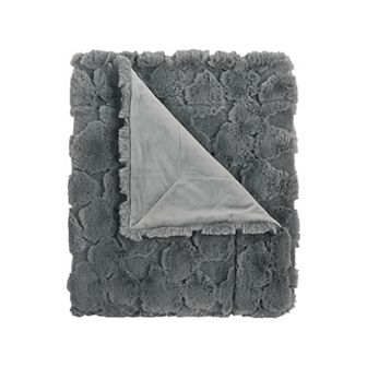 Home Soft Things Cloud Carved Faux Fur Throw Blanket