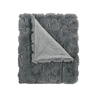 Home Soft Things Cloud Carved Faux Fur Throw Blanket