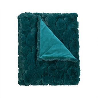 Home Soft Things Cloud Carved Faux Fur Throw Blanket