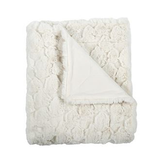 Home Soft Things Cloud Carved Faux Fur Throw Blanket