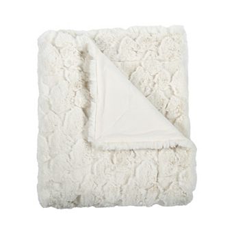 Home Soft Things Cloud Carved Faux Fur Throw Blanket